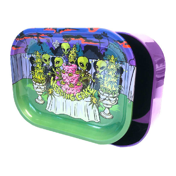 Best Buds Thin Box Rolling Tray With Storage Wedding Cake