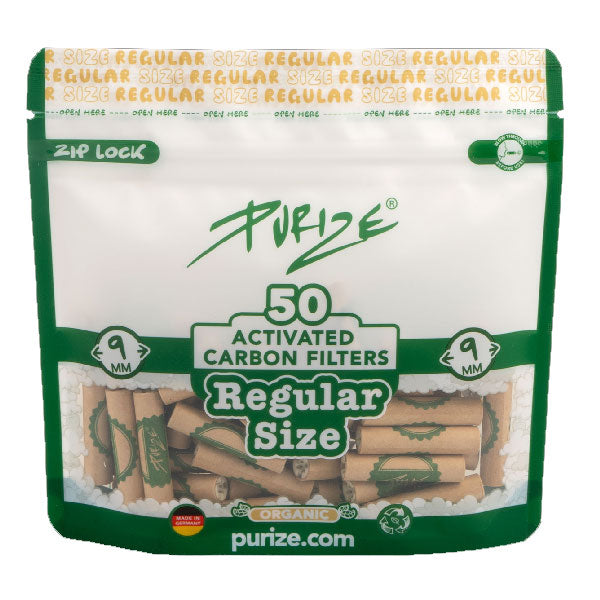 Purize Filtri Carboni Attivi Regular Ø9,0mm 50 Pezzi