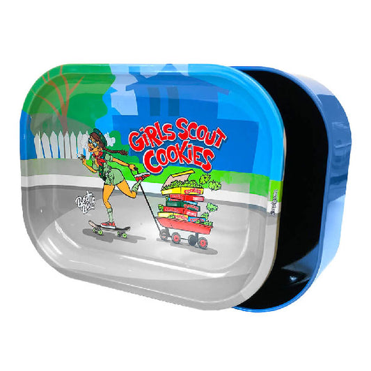 Best Buds Thin Box Rolling Tray With Storage Girls Scout Cookies