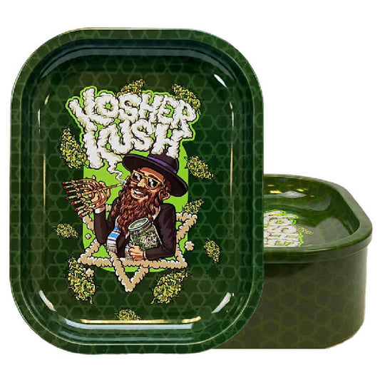 Best Buds Thin Box Rolling Tray With Storage Kosher Kush