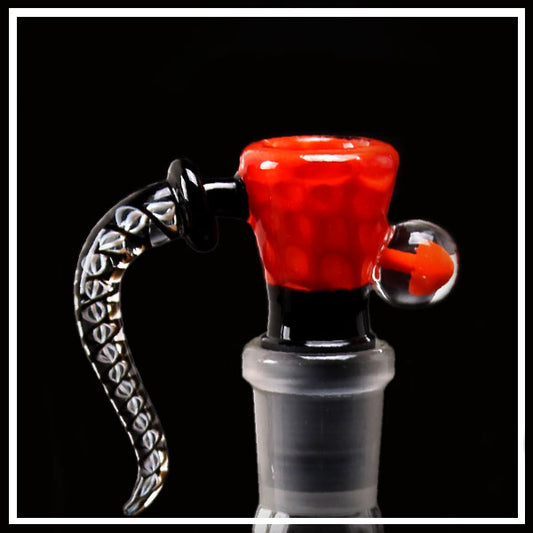 Black Leaf Braciere Glass Art Turtle Rosso