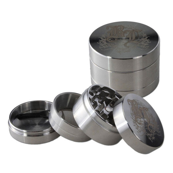 Black Leaf Stainless Steel Grinder