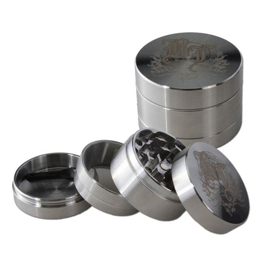 Black Leaf Stainless Steel Grinder