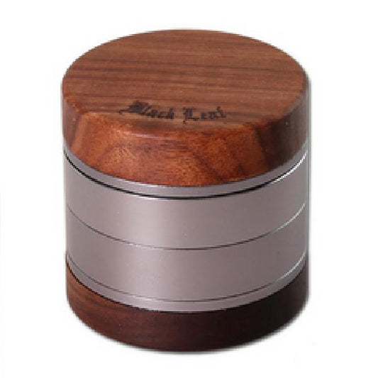 Black Leaf Wood Grinder Ø62mm 4 Parti Silver