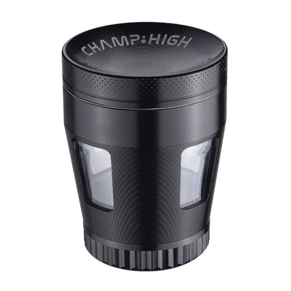 Champ High Curved Grinder con Finestra Ø50mm 4 Parti Nero
