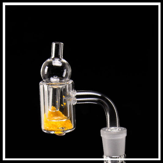 Glass Banger Set Clear Grinding With Carb Cap
