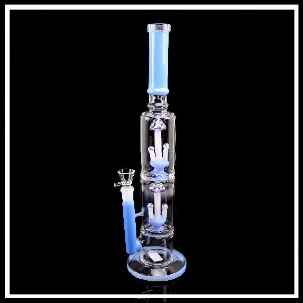 Heavy Bong 46cm con Due Perculatori e Nocche Ice – Doppia Filtrazione