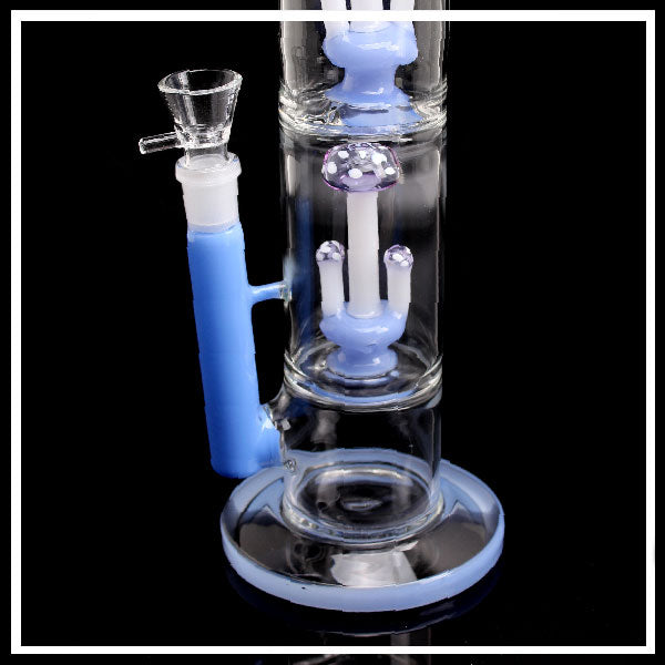 Heavy Bong 46cm con Due Perculatori e Nocche Ice – Doppia Filtrazione