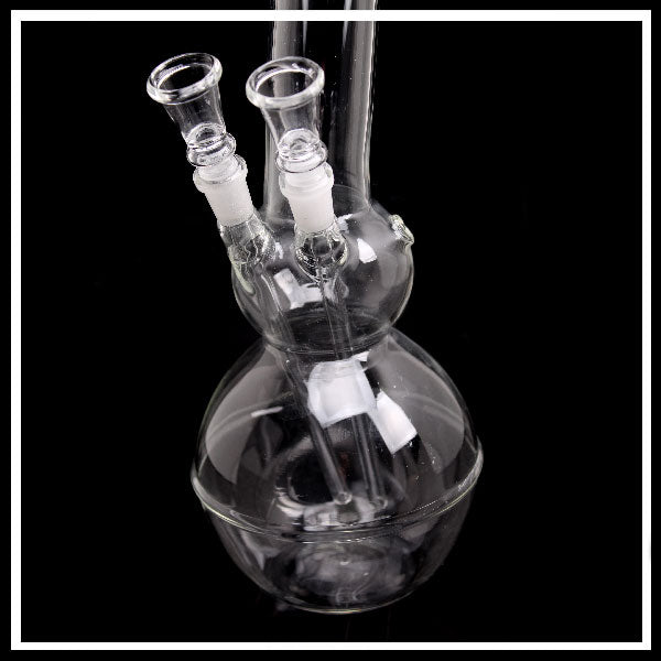High Society Bong Double Bowl 37cm – Bong con Doppio Braciere e Doppia Ampolla
