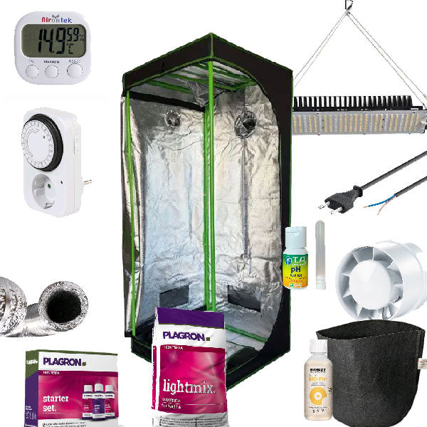 Kit Grow Box Completo 40x40x140cm – Kit Coltivazione Indoor con LED e Ventilazione