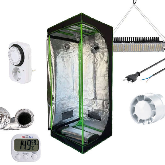 Kit Grow Box Completo 40x40x140cm – Setup Indoor Compatto con LED e Aspirazione