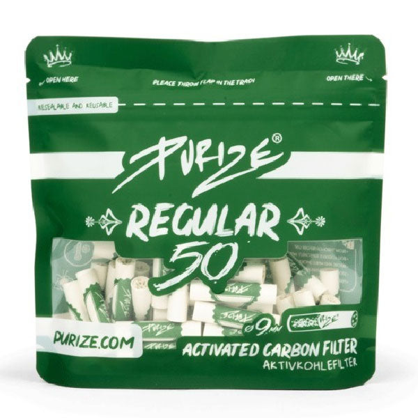 Purize Filtri Carboni Attivi Regular Ø9,0mm 50 Pezzi
