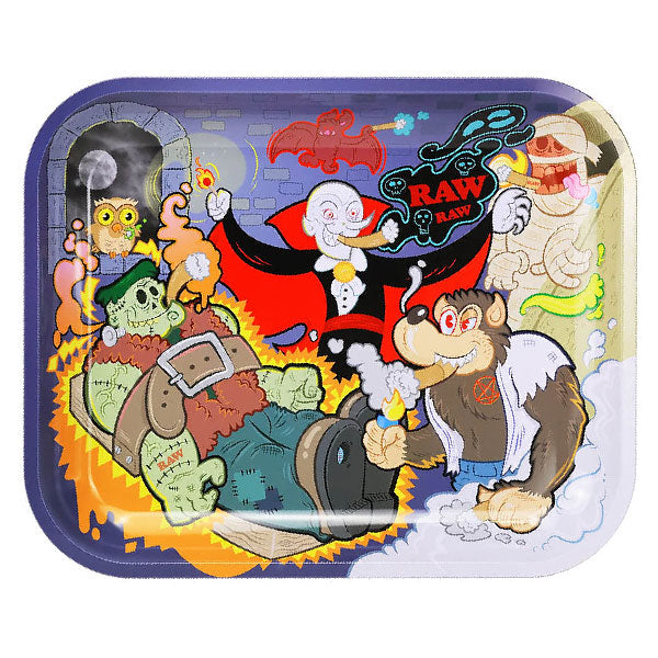 Raw Vassoio Rolling Tray Large 34x27,5cm Monster Sesh Grande