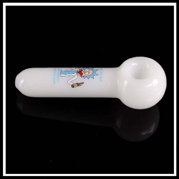 White Glass Pipe Rick