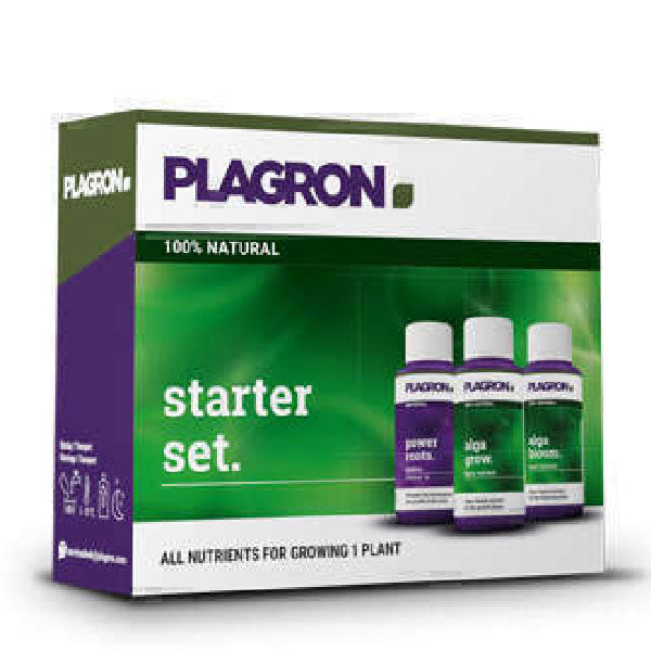 Plagron Starter Set 100% Natural – Kit Fertilizzanti Organici per Coltivazione Indoor